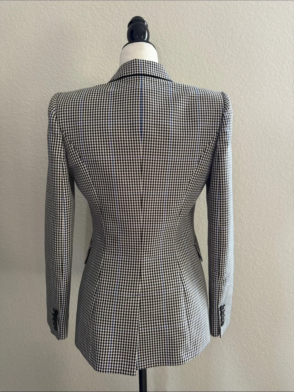 Alexander McQueen Made in Italy Houndstooth Print Blazer/Coat Size 42